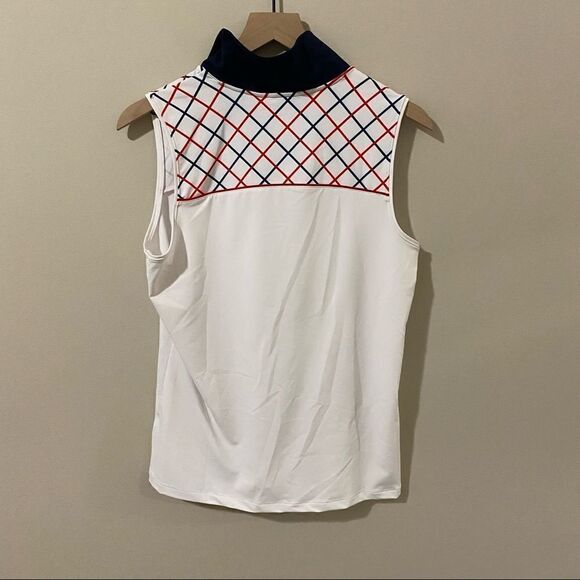 Lady Hagen Women's Windowpane Plaid Sleeveless Golf Polo - Picture 7 of 11